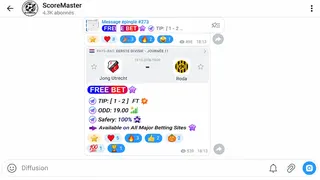 Рекламный креатив в Telegram Ads @scoremaster1x2